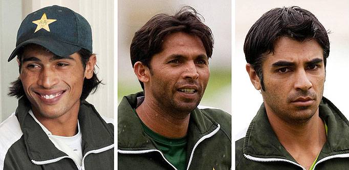 Mohammad Amir, Mohammad Asif and Salman Butt