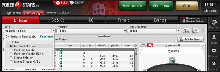 Lobby PokerStars Software