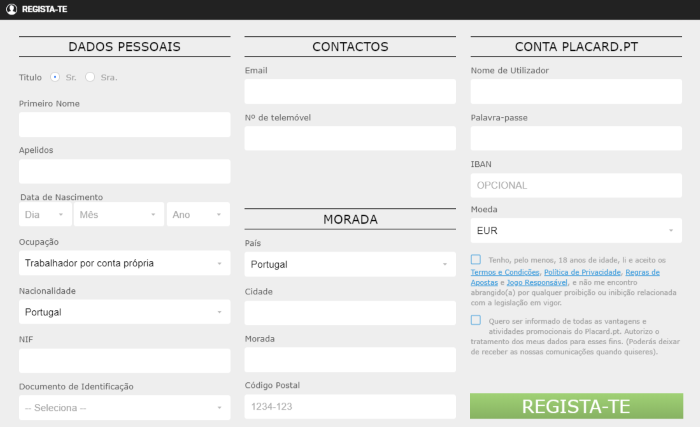 Placard Apostas