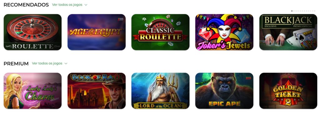 Jogos disponíveis com Código Promocional Casino Solverde